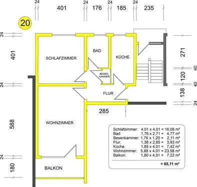 Foto - Stilvolle 2-Zimmer Wohnung (65m²) in Biebrich mit Balkon