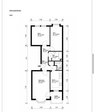 Foto - 3 Zimmer Etagenwohnung zur Miete in Augsburg