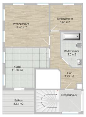Foto - Gemütliche 2-Raum-Erdgeschosswohnung mit Balkon – ab Mai 2026