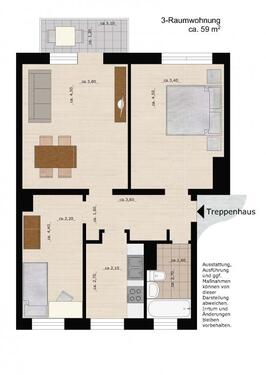 Foto - 3 Zimmer Etagenwohnung zur Miete in Dessau-Roßlau