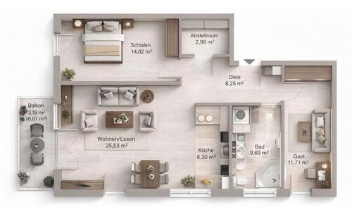 Foto - 3 Zimmer Etagenwohnung zum Kaufen in Magdeburg