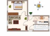 Foto - 2 Zimmer Erdgeschoßwohnung zur Miete in Leipzig
