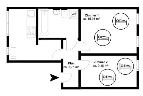 Foto - 2 Zimmer andere zur Miete in Leipzig