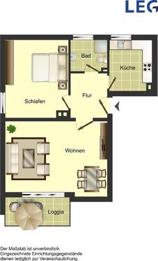 Foto - 2 Zimmer Erdgeschoßwohnung in Ibbenbüren