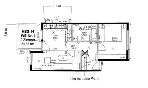 Foto - 2 Zimmer Etagenwohnung in Karlsruhe