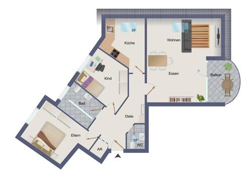 Foto - Etagenwohnung zur Miete in Cottbus