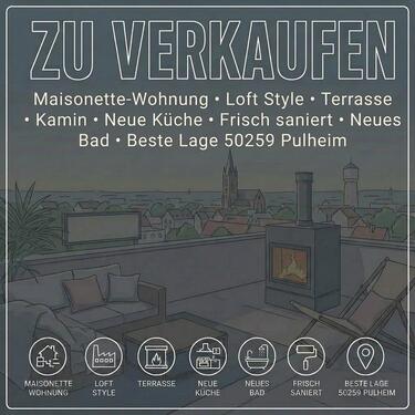 Foto - Von PRIVAT: sanierte Maisonette, Dachterrasse & Kamin, alles neu