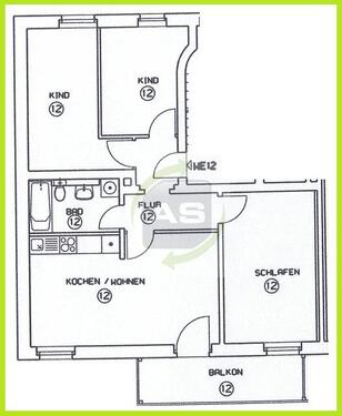Foto - Etagenwohnung zur Miete in Zwickau
