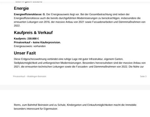 Foto - Erdgeschoßwohnung in Waiblingen zum Kaufen