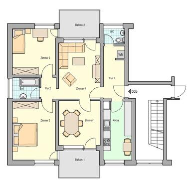 Foto - 4 Zimmer Etagenwohnung zur Miete in Philippsburg