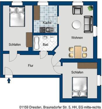 Foto - Etagenwohnung zur Miete in Dresden
