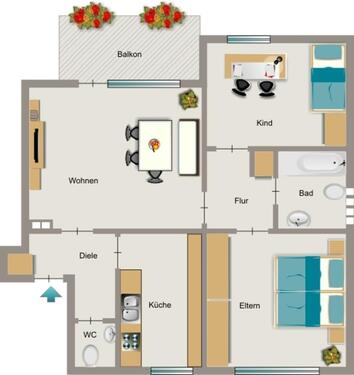 Foto - 3-Zimmer-Wohnung in Dortmund Schüren