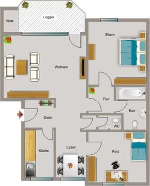 Foto - Etagenwohnung zur Miete in Neukirchen-Vluyn