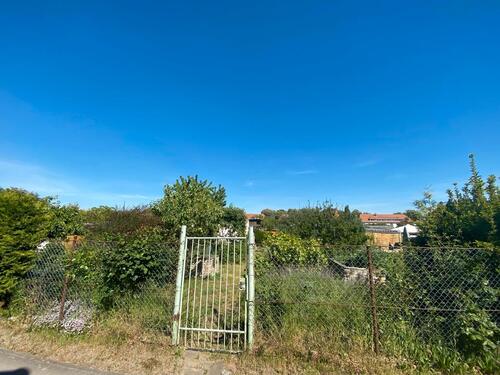 Foto - Kleingarten in Vereinssparte mit Häuschen und Hochbeeten