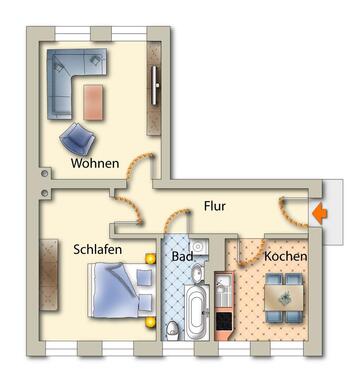Foto - Etagenwohnung zur Miete in Freiberg