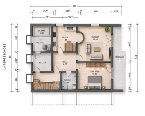 Foto - Bad Wiessee: 2 Zimmer Wohnung mit Terrasse