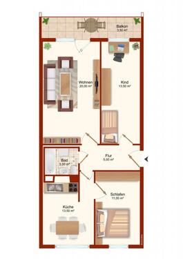 Foto - 3 Zimmer Erdgeschoßwohnung zur Miete in Blankenburg (Harz)