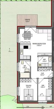 Foto - 3-Zimmer-Wohnung – Erstbezug mit Einbauküche und Garten 68qm