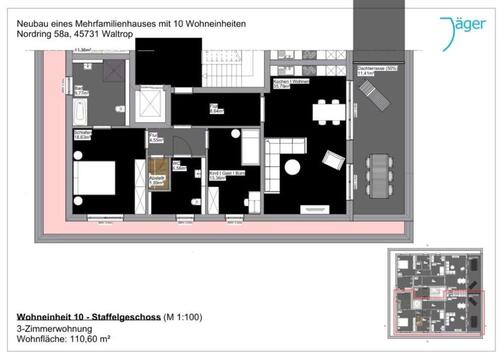 Foto - Erstbezug! Exklusive 3-Zimmer-Penthousewohnung mit Dachterrasse & Gäste-Bad in Waltrop-Zentrum
