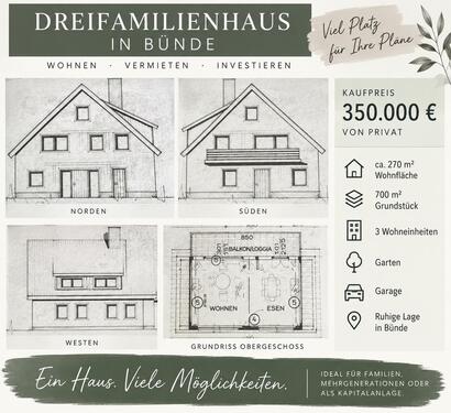 Foto - Dreifamilienhaus in Bünde – provisionsfrei