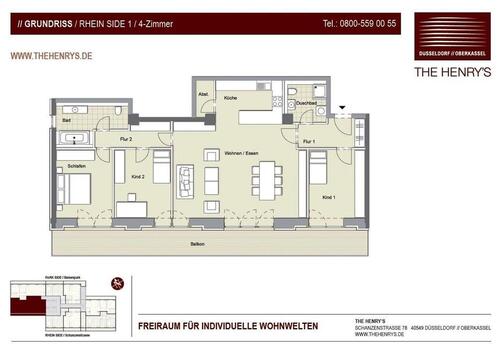 Foto - 4 Zimmer Etagenwohnung zur Miete in Düsseldorf