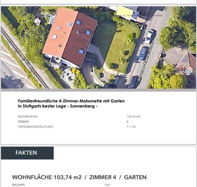 Foto - 4-Zimmer-Maisonette mit Garten in Stuttgart, Sonnenberg