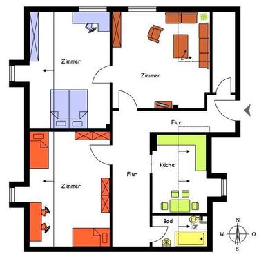 Foto - 3 Zimmer Dachgeschoßwohnung zur Miete in Weiden in der Oberpfalz
