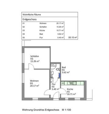 Foto - 2 Zimmer Single-Wohnung - 600,00&nbsp;EUR Kaltmiete, ca.&nbsp; 55,00&nbsp;m&sup2;