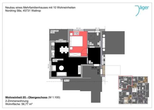 Foto - Erstbezug! Barrierefreie 2-Zimmer-Obergeschosswohnung mit Balkon in Waltrop-Zentrum