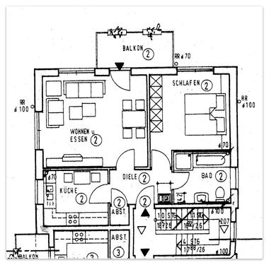 Foto - Zentrale Wohnung mit Balkon, Keller, Garageä