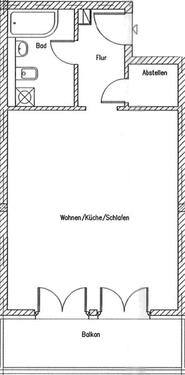 Foto - 1 Zimmer Etagenwohnung zur Miete in Leipzig