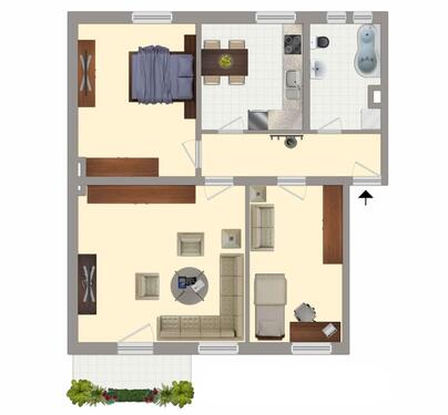 Foto - 3 Zimmer Etagenwohnung zur Miete in Dessau-Roßlau