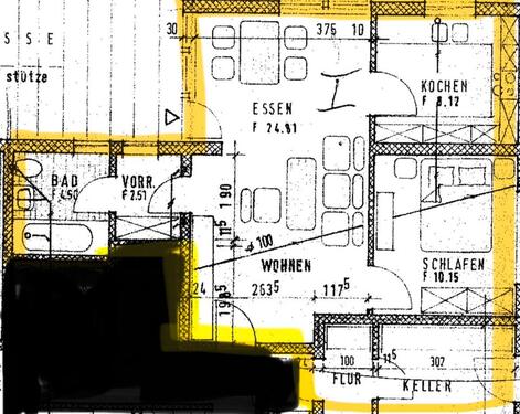 Foto - 2 Zimmer Wohnung - 605,00 EUR Kaltmiete, ca.  55,00 m²