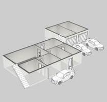 Erdgeschosswohnung mit Garten, Innenhof und Garagen in Xanten