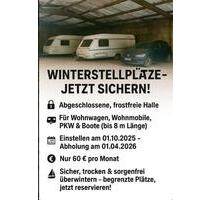 Winterabstellplätze für Wohnwagen, Wohnmobil, PKW, Boote,... - Meschede