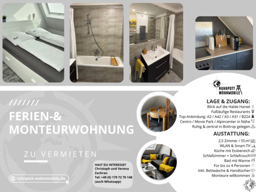 Foto - Moderne Ferien- und Monteurwohnung in Bottrop mit 2,5 Zimmern