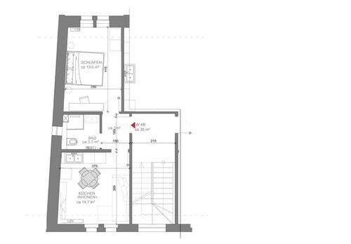 Foto - Kleines 1,5 Zimmer Apartement für Studentin