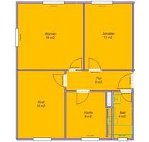 3R-Wohnung in 4WE-MFH mit Kamin und kl. Balkon, Garten optional - Treuenbrietzen