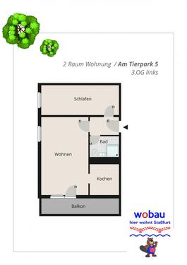 Foto - 2 Zimmer Etagenwohnung in Staßfurt