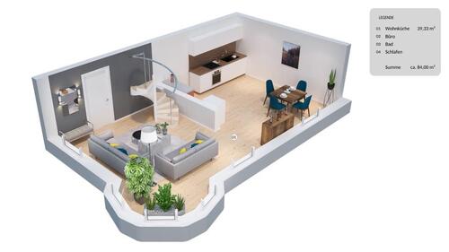 Foto - Großzügige 2-Zimmer-Maisonette-Wohnung in Eichendorf-Adldorf