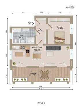 Foto - 2 Zimmer Etagenwohnung zur Miete in Mitterfels