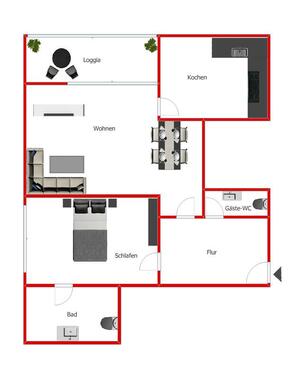 Foto - 2 Zimmer Etagenwohnung zur Miete in Ludwigshafen am Rhein