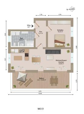 Foto - 2 Zimmer Etagenwohnung zur Miete in Mitterfels