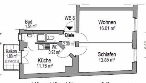 Foto - 2 Zimmer Etagenwohnung zum Kaufen in Frankfurt am Main