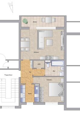 Foto - 2 Zimmer Etagenwohnung zur Miete in Burgstädt