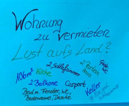 Foto - Lust aufs Land? Große helle 106 qm Wohnung 3 ZKB zu vermieten