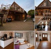 Außergewöhnliches Landloft mit Dachterrasse , Halle und Ambiente - Waldsee