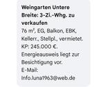 Foto - 3 Zimmerwohnung, Weingarten, Untere Breite