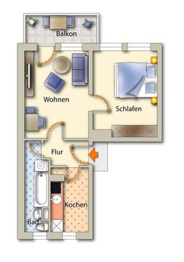 Foto - 2 Zimmer Etagenwohnung zur Miete in Freiberg