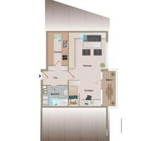 Moderne 1-Zimmer-Wohnung mit Balkon und Stellplatz in Korb